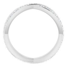 Charger l&#39;image dans la galerie, 14K Blanc 9/10 CTW Diamond Square Eternity Band Taille 6
