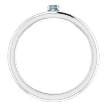 Charger l'image dans la galerie, Sterling Silver Cubic Zirconia Stackable Ring
