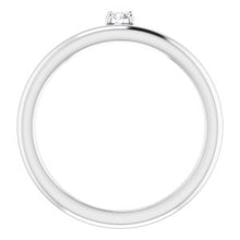 Charger l'image dans la galerie, Sterling Silver 3 mm Round Cubic Zirconia Stackable Ring
