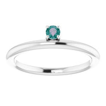 Charger l'image dans la galerie, Sterling Silver Cubic Zirconia Stackable Ring
