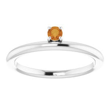 Charger l'image dans la galerie, Sterling Silver Cubic Zirconia Stackable Ring
