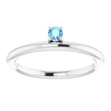 Charger l'image dans la galerie, Sterling Silver Cubic Zirconia Stackable Ring

