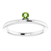 Charger l'image dans la galerie, Sterling Silver Cubic Zirconia Stackable Ring
