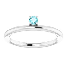 Charger l'image dans la galerie, Sterling Silver Cubic Zirconia Stackable Ring
