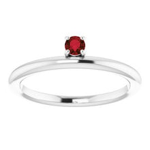 Charger l'image dans la galerie, Sterling Silver Cubic Zirconia Stackable Ring
