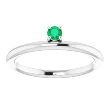 Charger l&#39;image dans la galerie, Sterling Silver Cubic Zirconia Stackable Ring
