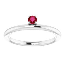 Charger l'image dans la galerie, Sterling Silver Cubic Zirconia Stackable Ring

