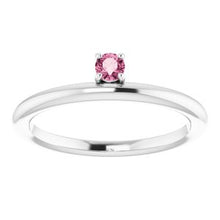 Charger l'image dans la galerie, Sterling Silver Cubic Zirconia Stackable Ring
