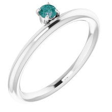 Charger l'image dans la galerie, Sterling Silver Cubic Zirconia Stackable Ring
