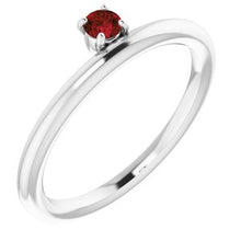 Charger l'image dans la galerie, Sterling Silver Cubic Zirconia Stackable Ring
