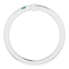 Load image into Gallery viewer, Sterling Silver 1.5 mm Round Imitation Alexandrite Youth Cross Ring
