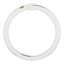 Load image into Gallery viewer, Sterling Silver 1.5 mm Round Imitation Citrine Youth Cross Ring
