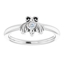 Charger l'image dans la galerie, Sterling Silver .03 CTW Diamond Youth Bee Ring

