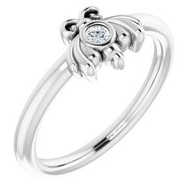Charger l'image dans la galerie, Sterling Silver .03 CTW Diamond Youth Bee Ring
