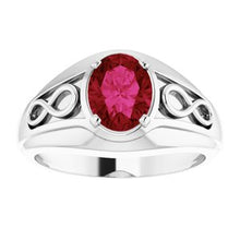 Charger l&#39;image dans la galerie, Bague pour homme en or 14 carats créée par Chatham¬Æ Ruby Infinity
