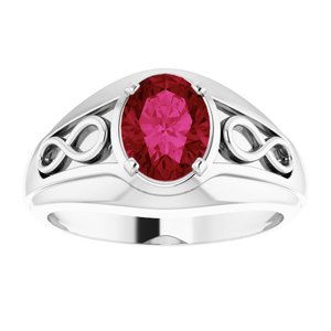 Bague pour homme en or 14 carats créée par Chatham¬Æ Ruby Infinity