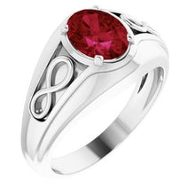 Charger l&#39;image dans la galerie, Bague pour homme en or 14 carats créée par Chatham¬Æ Ruby Infinity
