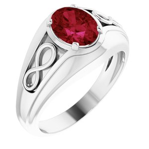 Bague pour homme en or 14 carats créée par Chatham¬Æ Ruby Infinity