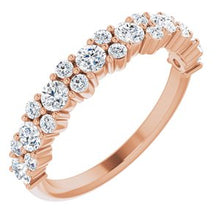 Load image into Gallery viewer, 14K Rose 9/10 CTW Diamond Anniversary Band
