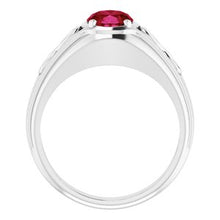 Charger l&#39;image dans la galerie, Bague pour homme en or 14 carats créée par Chatham¬Æ Ruby Infinity
