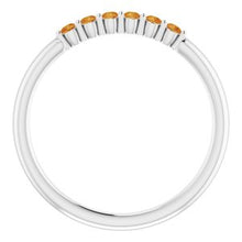 Load image into Gallery viewer, Sterling Silver Citrine Stackable Ring
