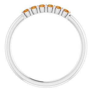 Sterling Silver Citrine Stackable Ring
