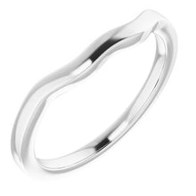 Charger l'image dans la galerie, Sterling Silver Band for 6 x 6 mm Cushion Ring
