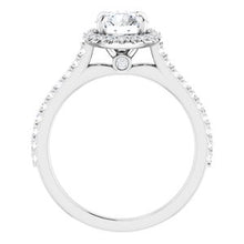 Load image into Gallery viewer, Platinum 6.5 mm Round Forever One‚Ñ¢ Moissanite &amp; 1/3 CTW Diamond Engagement Ring
