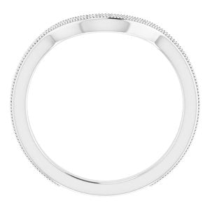 Sterling Silver Band for 12x10 mm Oval Ring