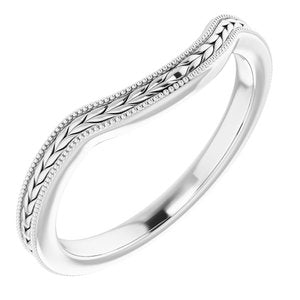 Sterling Silver Band for 10 mm Cushion Ring