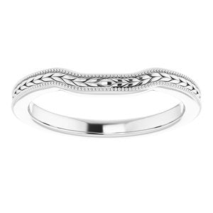 Sterling Silver Band for 7 mm Asscher Ring