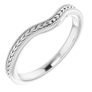 Sterling Silver Band for 7.4 mm Round Ring