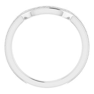 Sterling Silver Band for 11x9 mm Emerald Ring