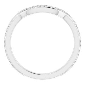 Sterling Silver Band for 10 mm Asscher Ring