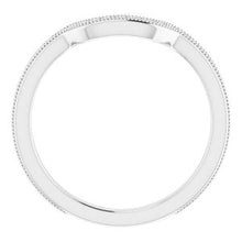 Load image into Gallery viewer, Sterling Silver Band for 9x7 mm Emerald Ring
