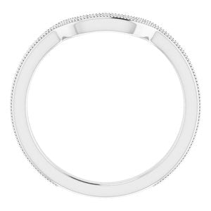 Sterling Silver Band for 9x7 mm Emerald Ring