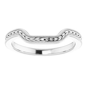 Sterling Silver Band for 11x9 mm Emerald Ring