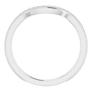 Sterling Silver Band for 9 mm Cushion Ring