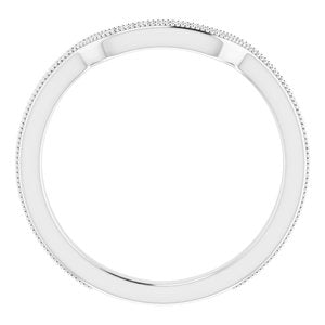 Sterling Silver Band for 9 mm Square Ring