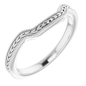 Sterling Silver Band for 9 mm Square Ring