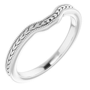 Sterling Silver Band for 6x4 mm Emerald Ring