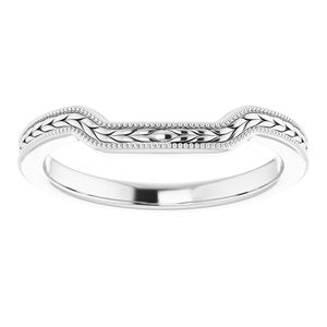 Sterling Silver Band for 9 mm Square Ring