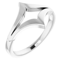 Charger l'image dans la galerie, Sterling Silver Negative Space Double "V" Ring
