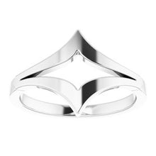 Charger l'image dans la galerie, Sterling Silver Negative Space Double "V" Ring
