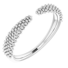 Charger l'image dans la galerie, Sterling Silver Beaded Negative Space Ring
