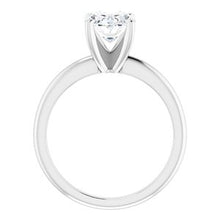 Load image into Gallery viewer, Platinum 9x7 mm Oval Forever One‚Ñ¢ Moissanite Engagement Ring
