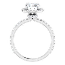 Load image into Gallery viewer, 14K White 7.5 mm Round Forever One‚Ñ¢ Moissanite &amp; 3/8 CTW Diamond Engagement Ring
