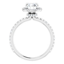 Load image into Gallery viewer, Platinum 6.5 mm Round Forever One‚Ñ¢ Moissanite &amp; 3/8 CTW Diamond Engagement Ring
