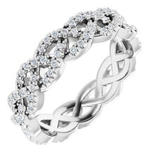 Load image into Gallery viewer, Infinity-Inspired Twisted Eternity Band  
