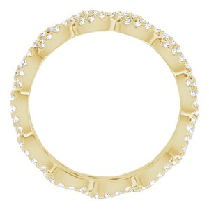 14K Yellow 5/8 CTW Diamond Eternity Band Size 6.5